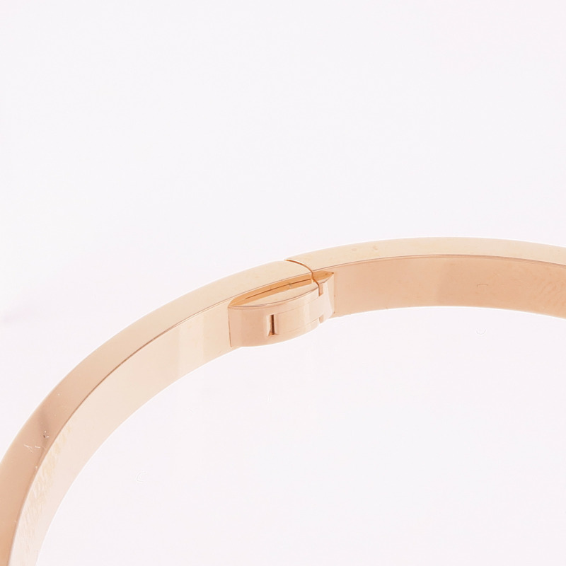 CARTIER 18K玫瑰金Love Diamond Bracelet鑽石手鏈Cartier#16-6