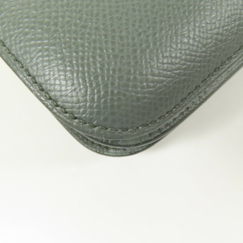 HERMES Epsom皮革Constance Mini銀扣肩背袋Vert Amande-13