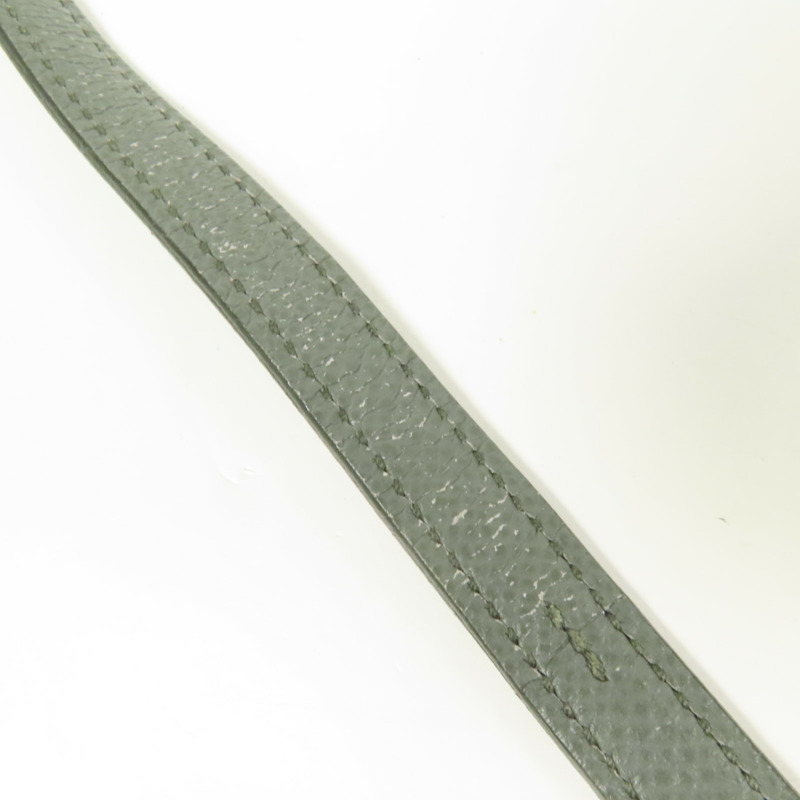 HERMES Epsom皮革Constance Mini銀扣肩背袋Vert Amande-16