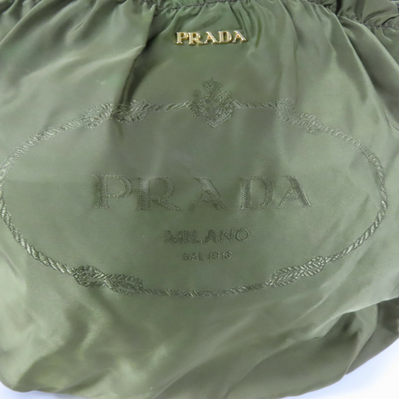 PRADA 尼龍Shoulder Bag金扣肩背袋-7