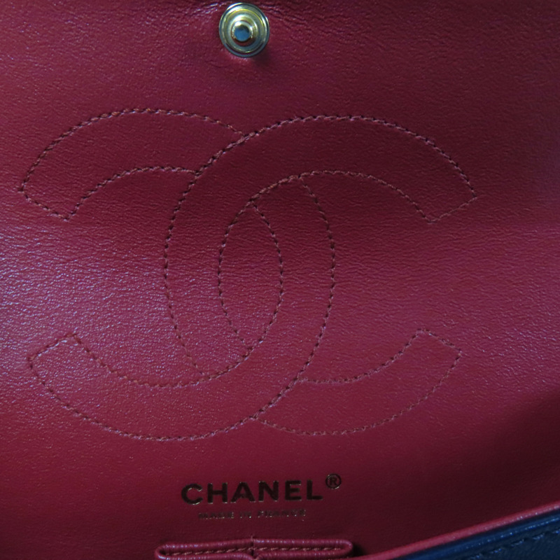 CHANEL 牛皮皮革2.55金扣鏈帶肩背袋-8