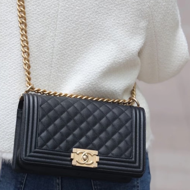 Chanel Leboy25黑金荔枝牛皮 芯片款 #25萬入手 #全新帶膜 #配件齊全-2