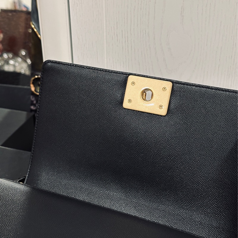 Chanel Leboy25黑金荔枝牛皮 芯片款 #25萬入手 #全新帶膜 #配件齊全-17