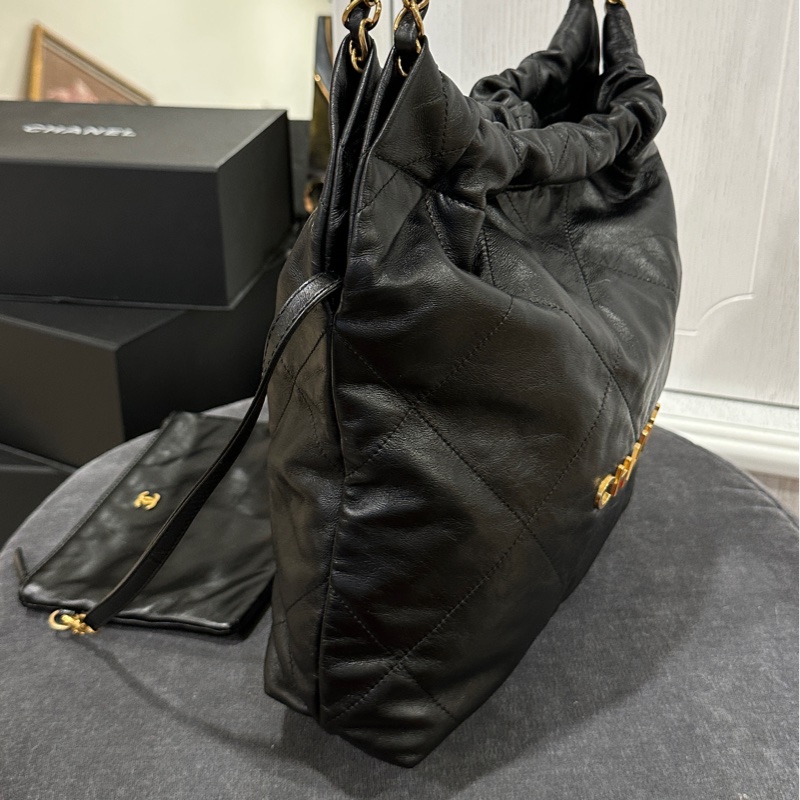 Chanel 22bag黑金小號 芯片款 #99新閒置 #22萬入手 #配件齊全-8