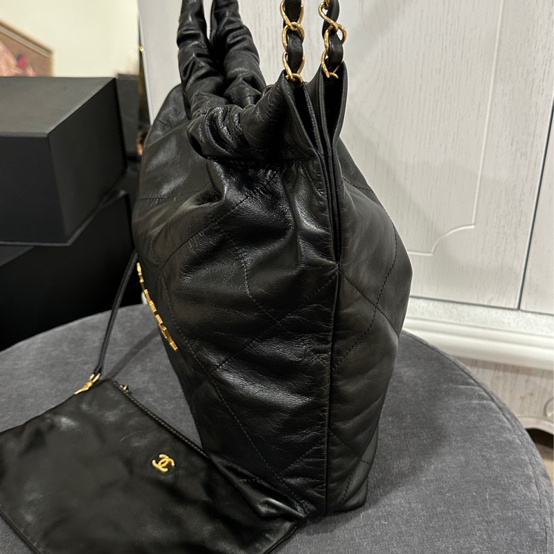 Chanel 22bag黑金小號 芯片款 #99新閒置 #22萬入手 #配件齊全-9