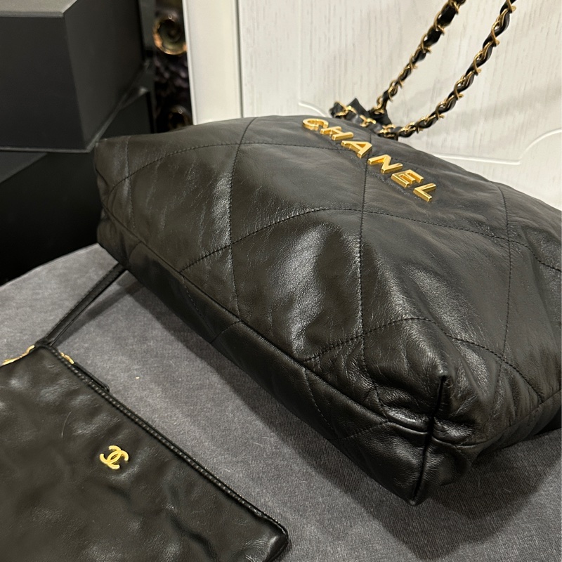 Chanel 22bag黑金小號 芯片款 #99新閒置 #22萬入手 #配件齊全-10
