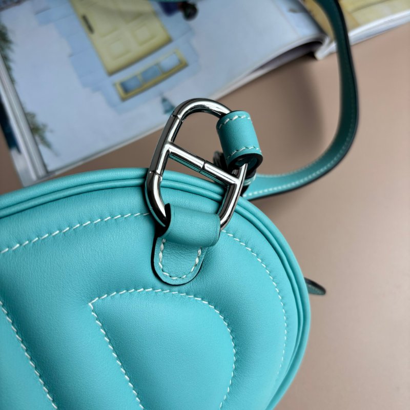 賣場最低價!::HERMES:: In-the-Loop Belt blue Atoll banane 豬鼻子馬卡龍藍 胸口包 腰包-4