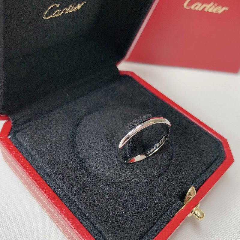 Cartier 卡地亞1895系列鉑金男戒-2