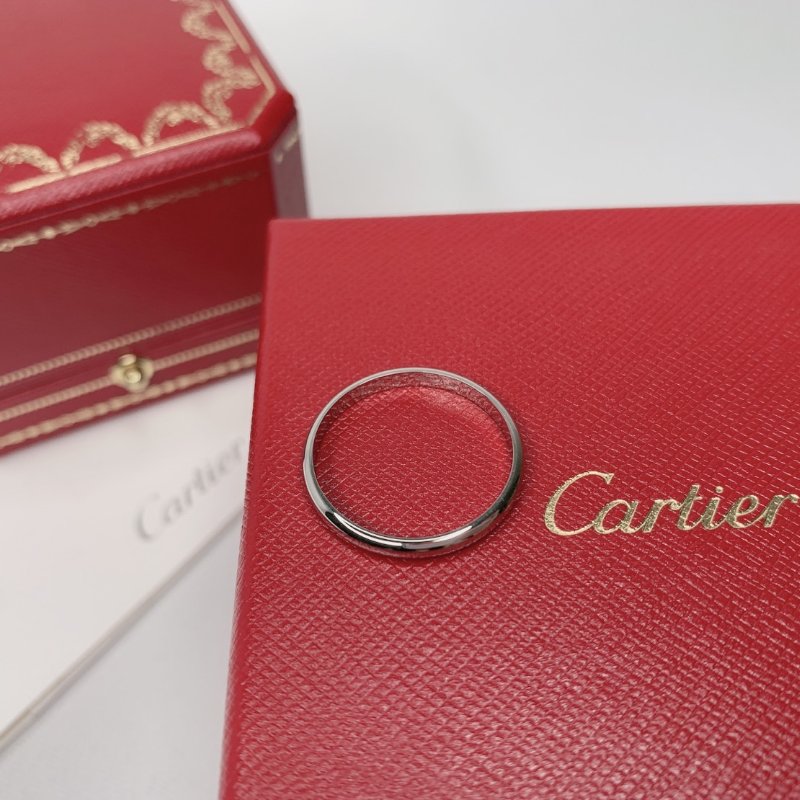Cartier 卡地亞1895系列鉑金男戒-4