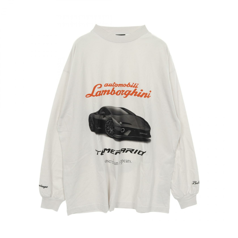BALENCIAGA × Automobili Lamborghini T卹 835839 棉 灰色 橘色 男款 #2-0