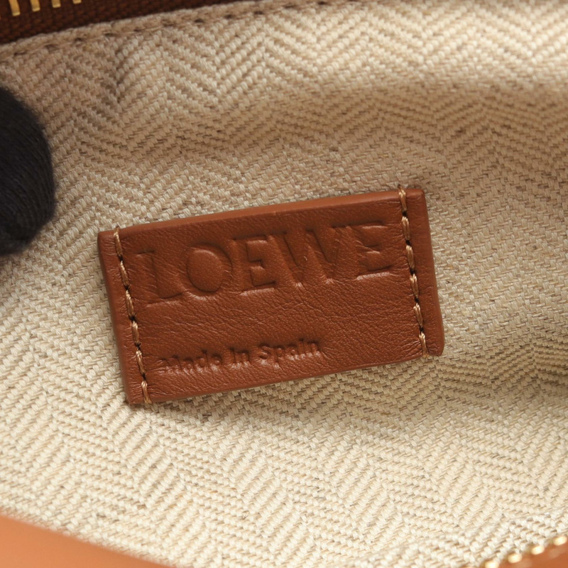 LOEWE Puzzle Edge S 風景單肩包 A510P60XB05691 皮革棕色全新-3