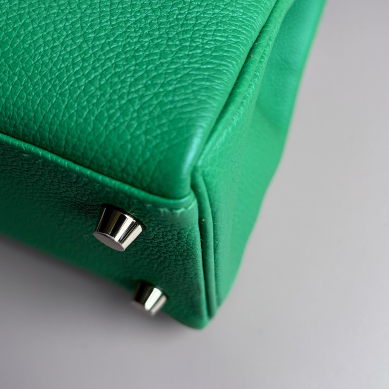 ::HERMES:: A8絲蘭綠金扣內縫 KELLY25 手提包 肩背包-11