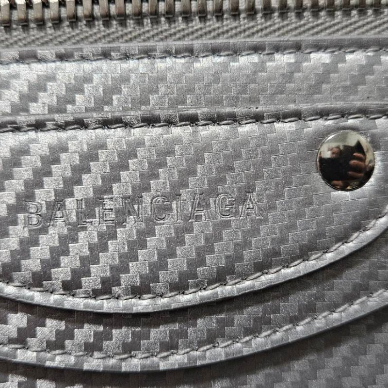 (全新)正品Balenciaga銀色斜紋 neo classic款 機車包/中款-22