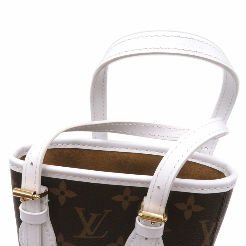 Louis Vuitton Monogram Nano 水桶包 手提包 M81489 白色 2 向肩背包-6