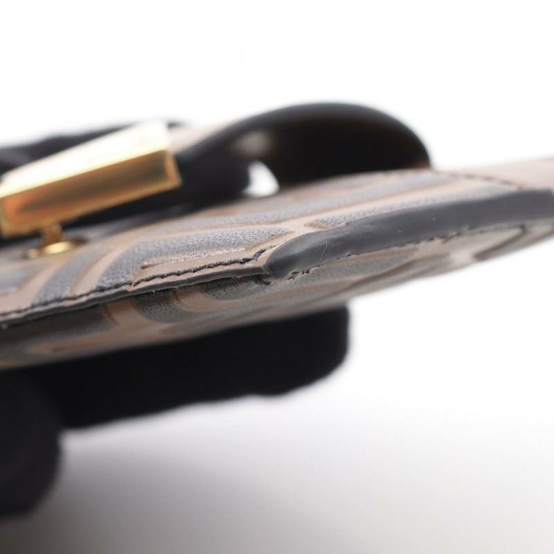 FENDI FF 鑽石拉鍊卡包 Zucca 8M0507ADYMF13VK 皮革 棕色 黑色 全新-4