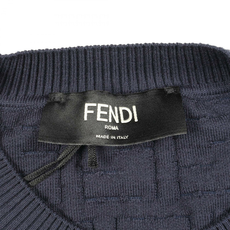 FENDI Selleria 套頭針織衫 FZX051AU7OF0ZNZ56 棉尼龍全新男款 #56-2