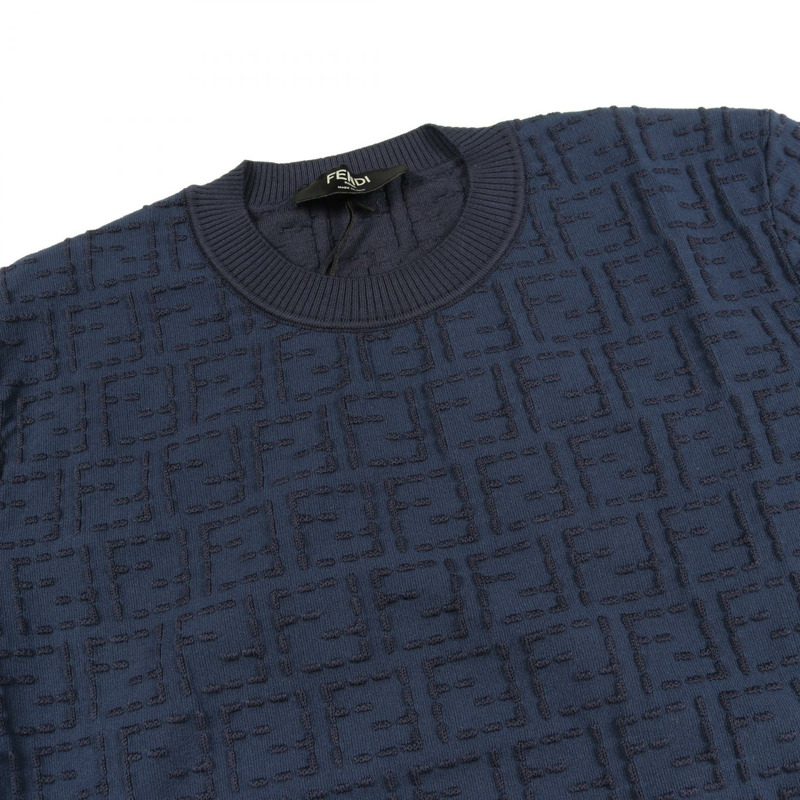 FENDI Selleria 套頭針織衫 FZX051AU7OF0ZNZ56 棉尼龍全新男款 #56-5