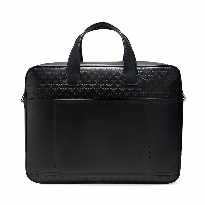 EMPORIO ARMANI 亞曼尼 EA 小牛皮 肩背 手拿 公事包-3