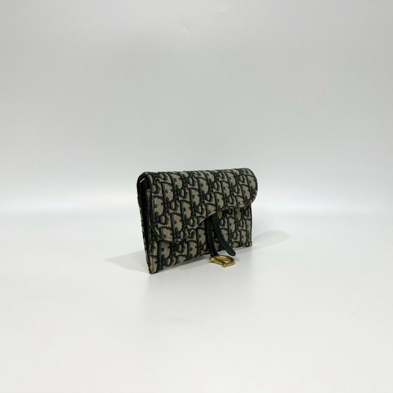 DIOR藍色緹花布Saddle WOC鏈包S5614CTZQ-4