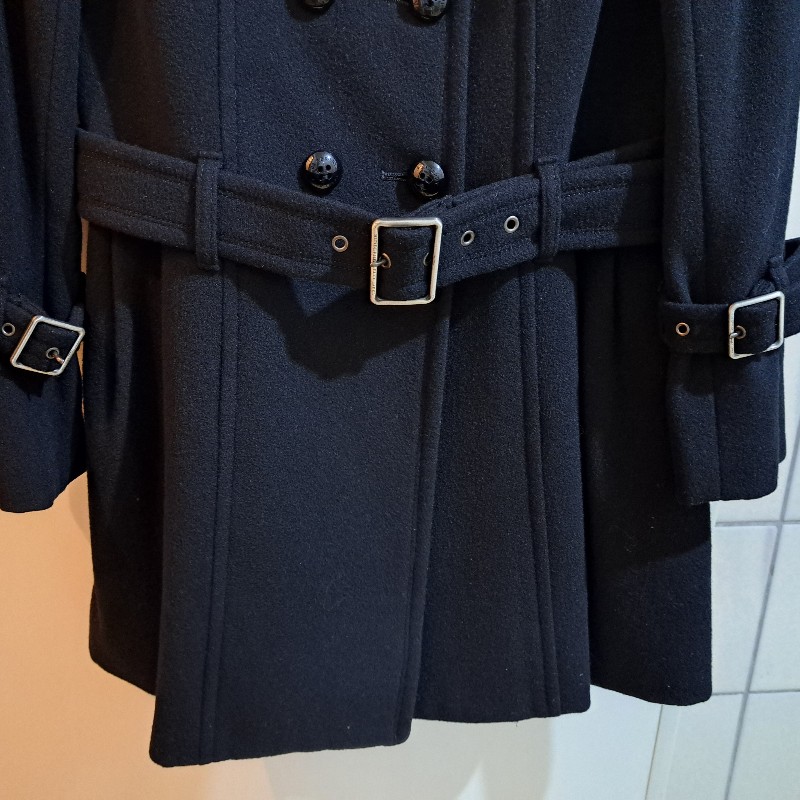 38號/Burberry 藍標/女神羊毛大衣/有腰帶-13
