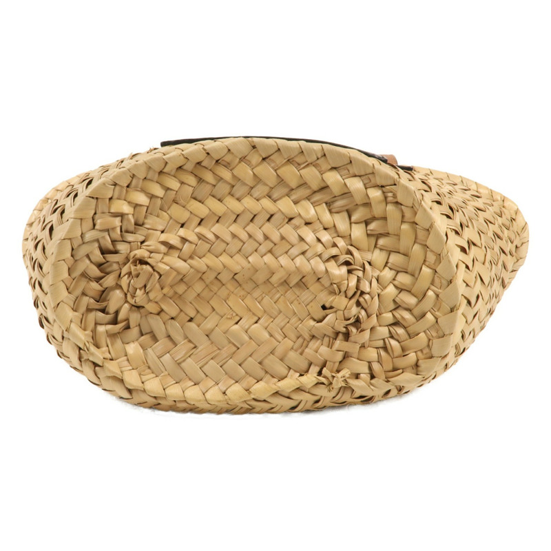 LOEWE 牛皮皮革酒椰Studio Ghibli Dust Bunnies Small Basket銀扣手挽袋-3