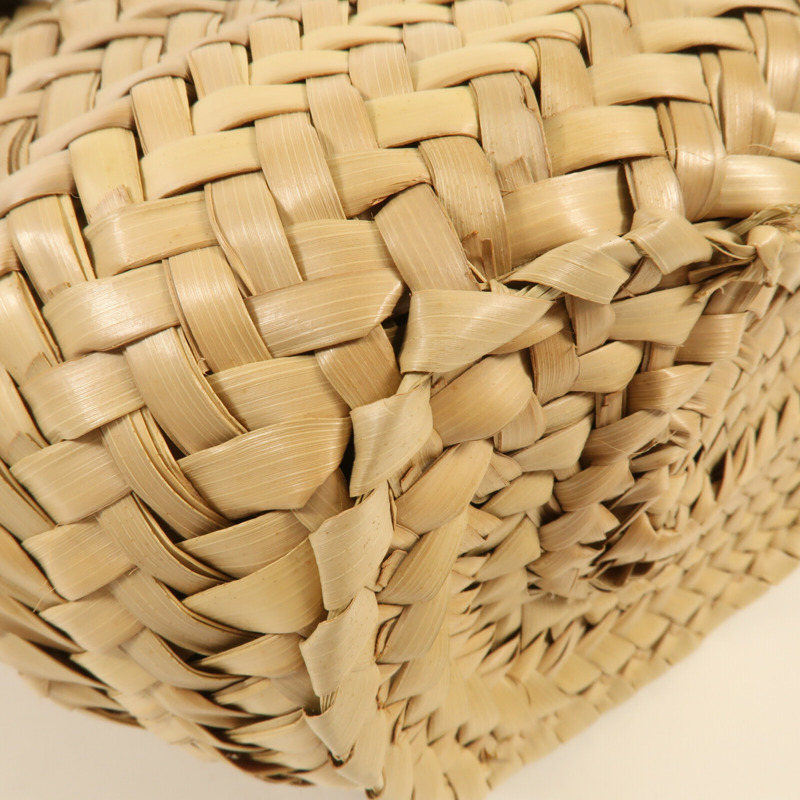 LOEWE 牛皮皮革酒椰Studio Ghibli Dust Bunnies Small Basket銀扣手挽袋-11
