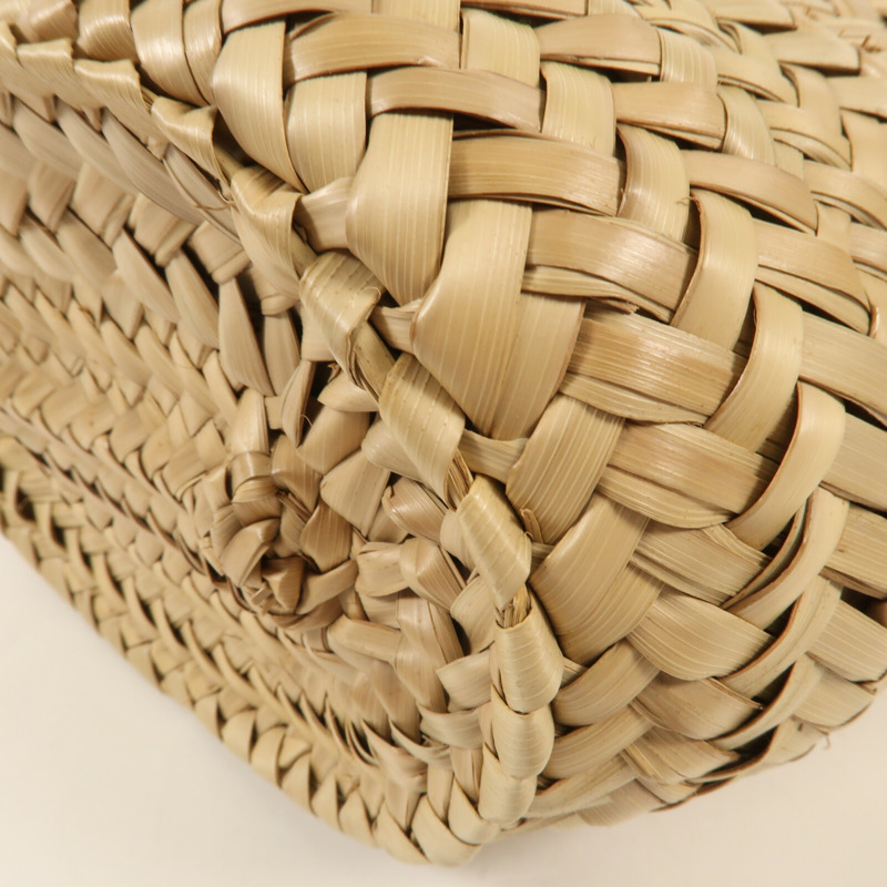 LOEWE 牛皮皮革酒椰Studio Ghibli Dust Bunnies Small Basket銀扣手挽袋-12