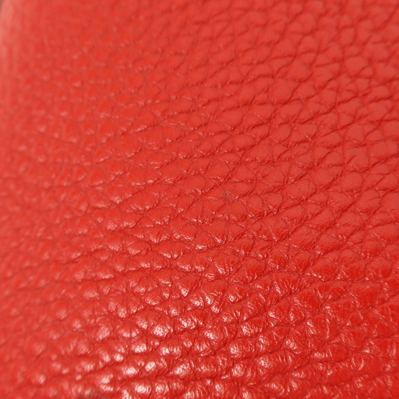 HERMES Clemence皮革Picotin GM銀扣手挽袋Rouge Casaque-15