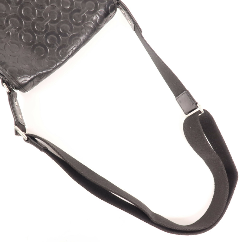 COACH 牛皮皮革Shoulder Bag銀扣肩背袋-4