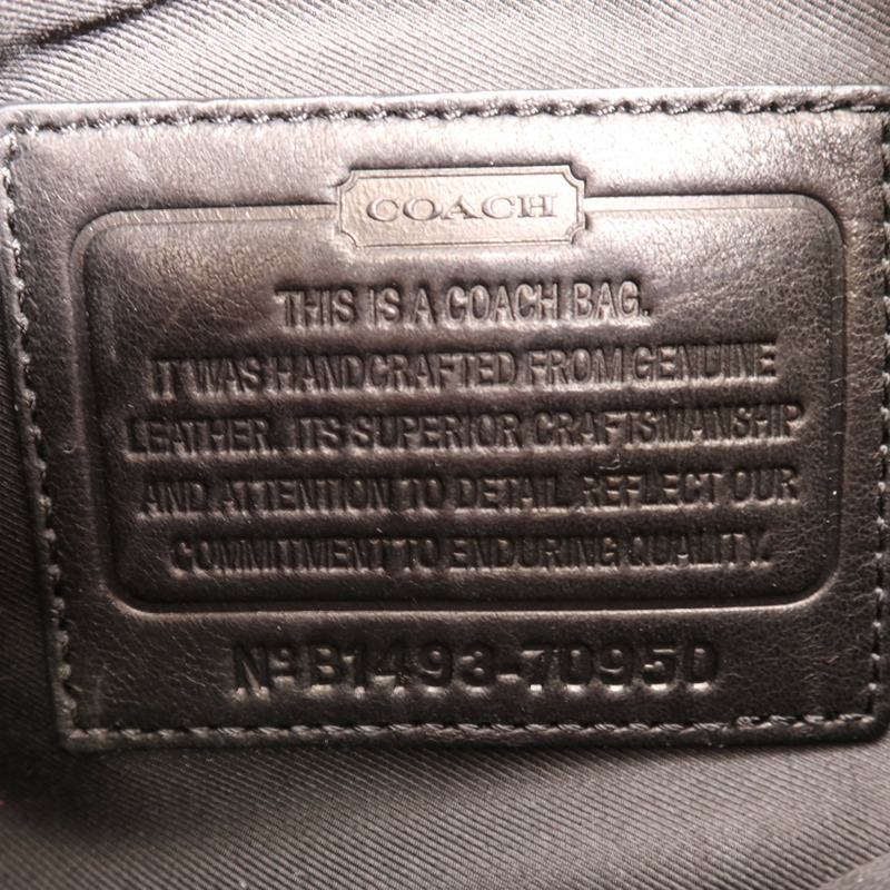 COACH 牛皮皮革Shoulder Bag銀扣肩背袋-10