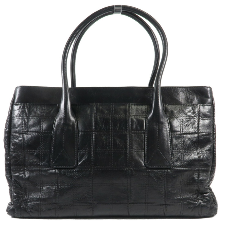 CHANEL 牛皮皮革Tote Bag銀扣手挽袋-1