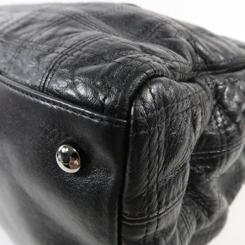 CHANEL 牛皮皮革Tote Bag銀扣手挽袋-11