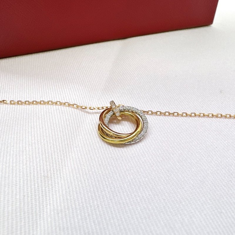 Cartier 全新TRINITY三環鑽鍊-4