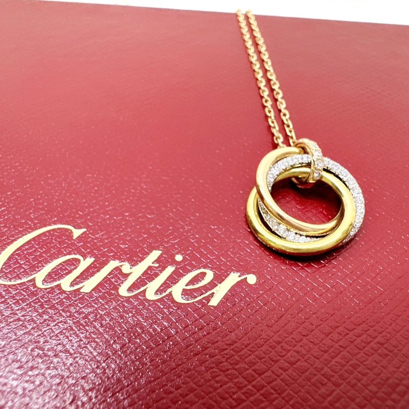 Cartier 全新TRINITY三環鑽鍊-5