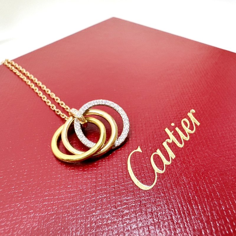 Cartier 全新TRINITY三環鑽鍊-6