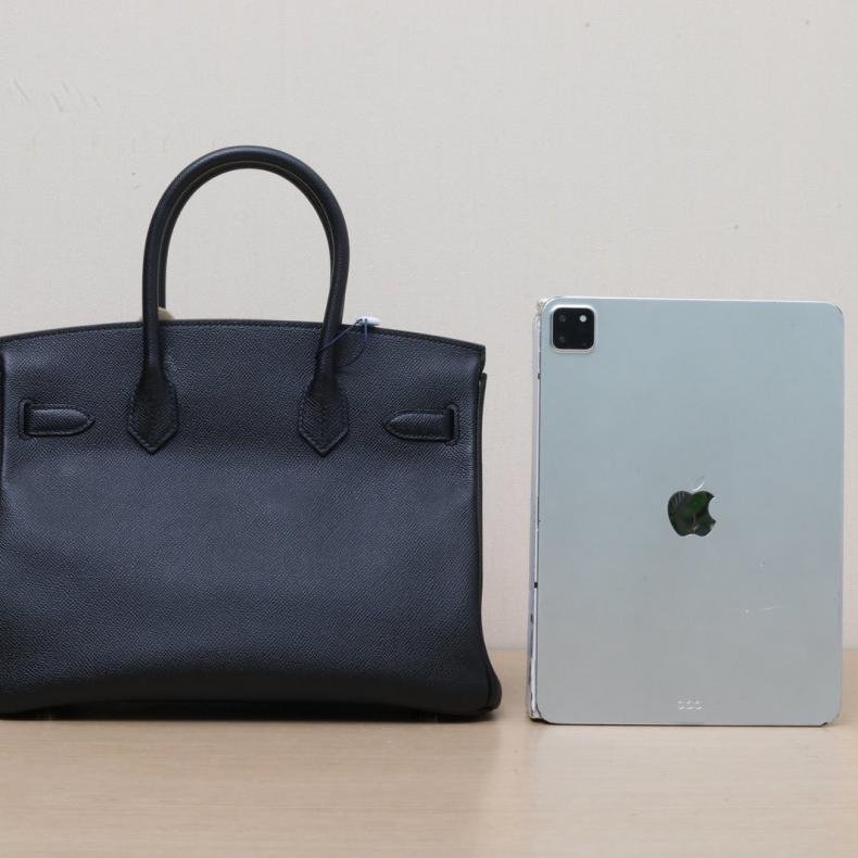 HERMES Birkin3089黑色Epsom皮D刻金扣肩背包-2