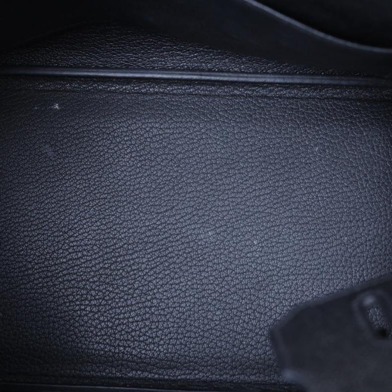 HERMES Birkin3089黑色Epsom皮D刻金扣肩背包-5