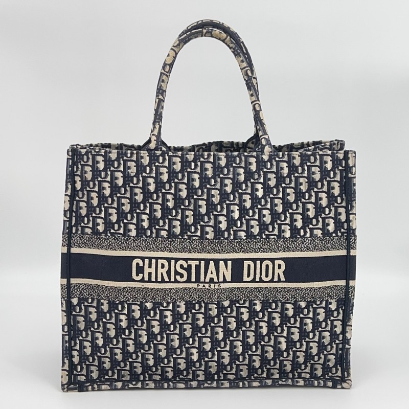 Dior book tote 托特包 大號 藍色 手提包-0