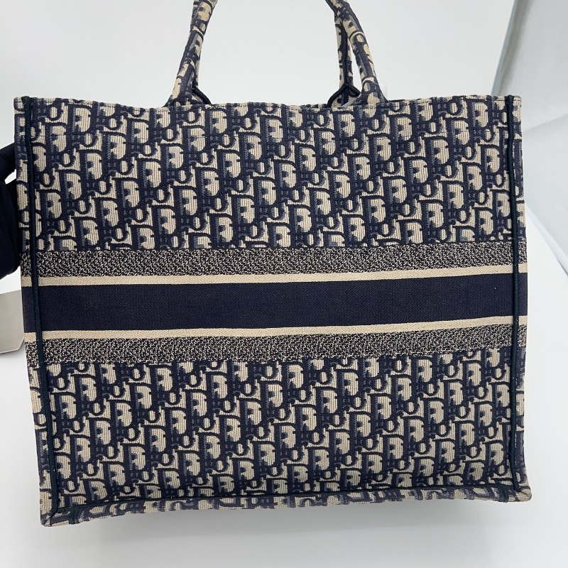 Dior book tote 托特包 大號 藍色 手提包-10