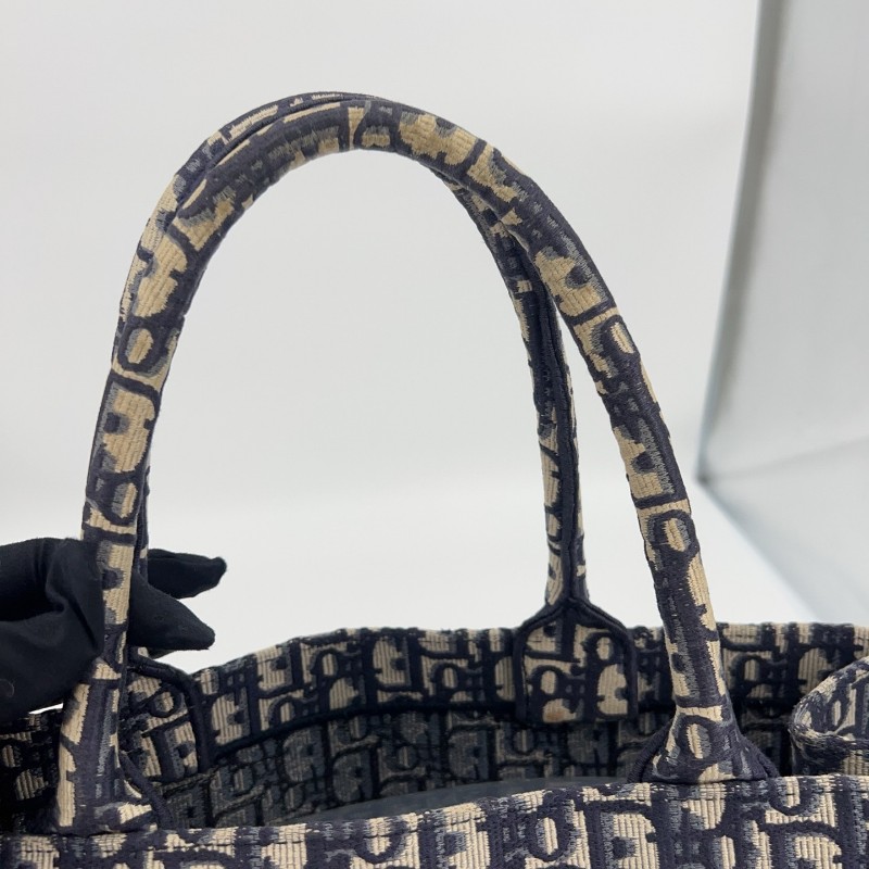 Dior book tote 托特包 大號 藍色 手提包-18