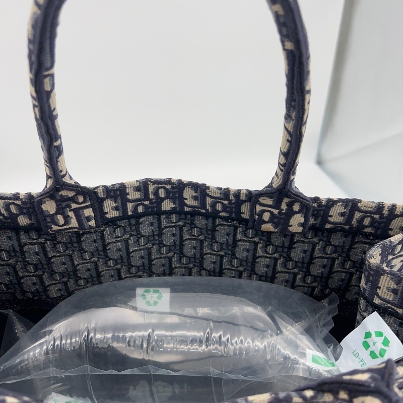 Dior book tote 托特包 大號 藍色 手提包-19