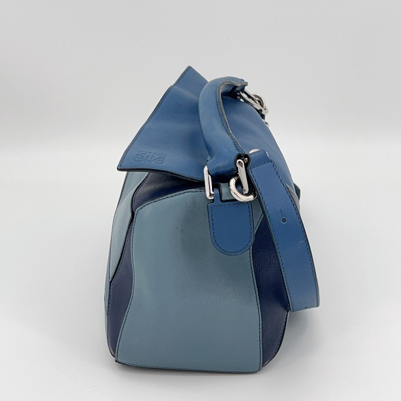 LOEWE Puzzle 藍色拼色 中號 肩背包 約29x18cm-2