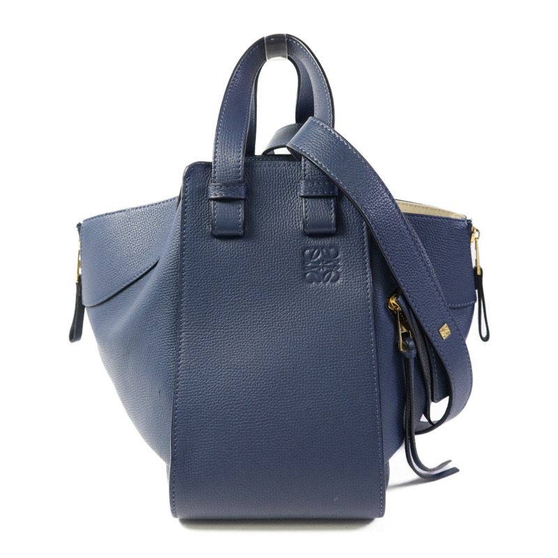 LOEWE 牛皮皮革Compact Hammock金扣手挽肩背兩用袋-0