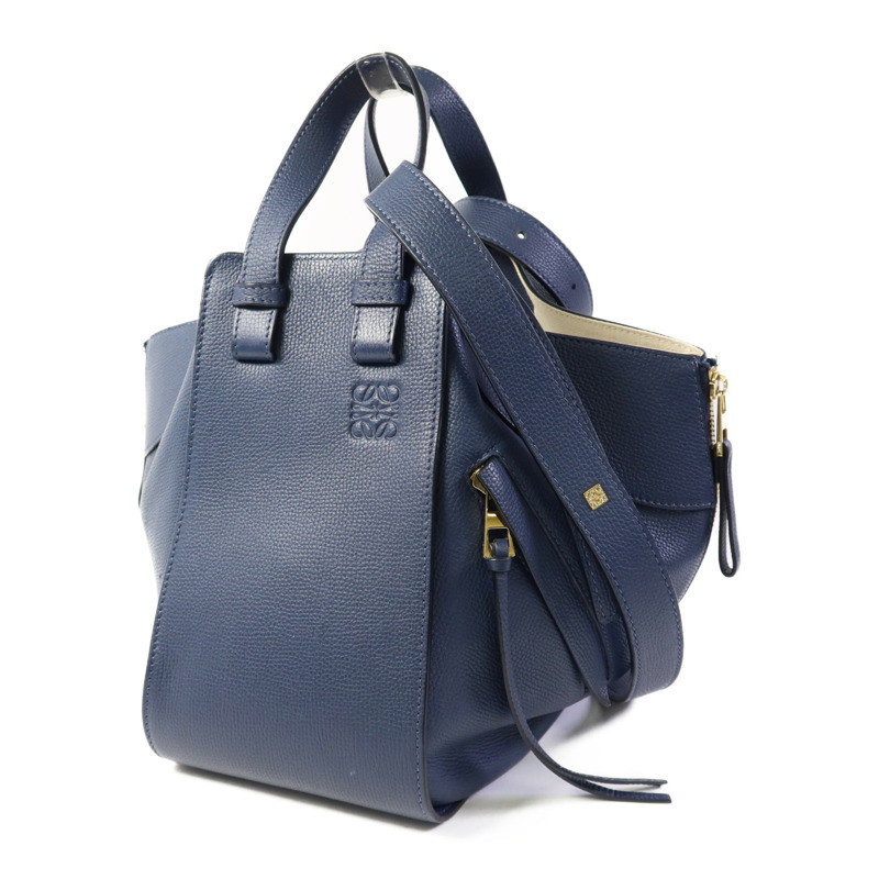 LOEWE 牛皮皮革Compact Hammock金扣手挽肩背兩用袋-2
