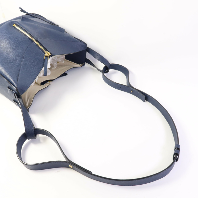 LOEWE 牛皮皮革Compact Hammock金扣手挽肩背兩用袋-4