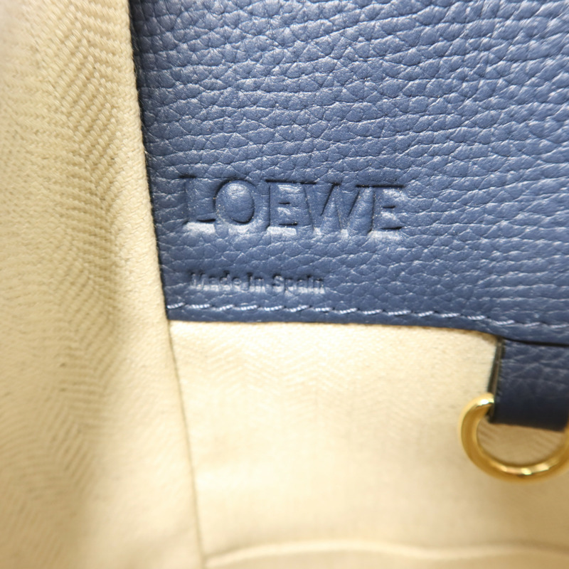 LOEWE 牛皮皮革Compact Hammock金扣手挽肩背兩用袋-7