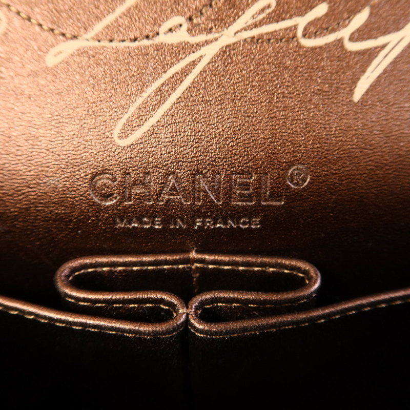 CHANEL 牛皮皮革Classic 25金扣鏈帶肩背袋-7