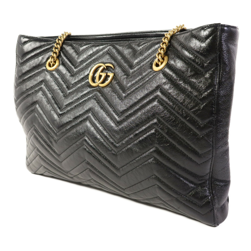 GUCCI 牛皮皮革Shoulder Bag金扣手挽袋-2