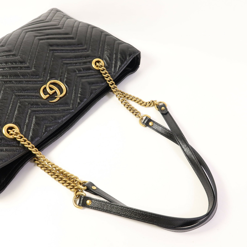 GUCCI 牛皮皮革Shoulder Bag金扣手挽袋-4