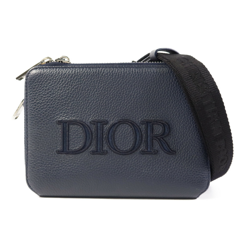 Dior 牛皮皮革Shoulder Bag銀扣肩背袋-0